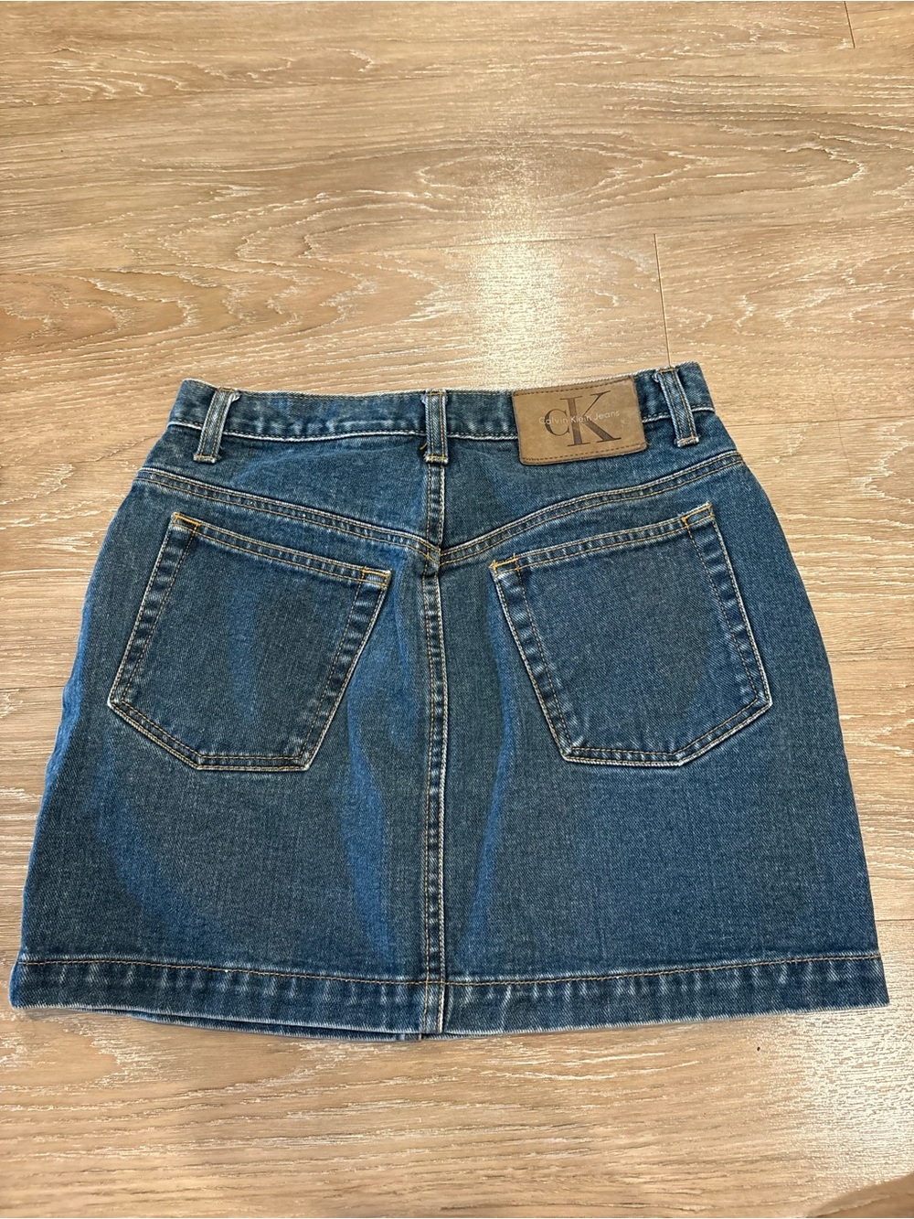 Calvin Klein Blue Denim Mini Skirt